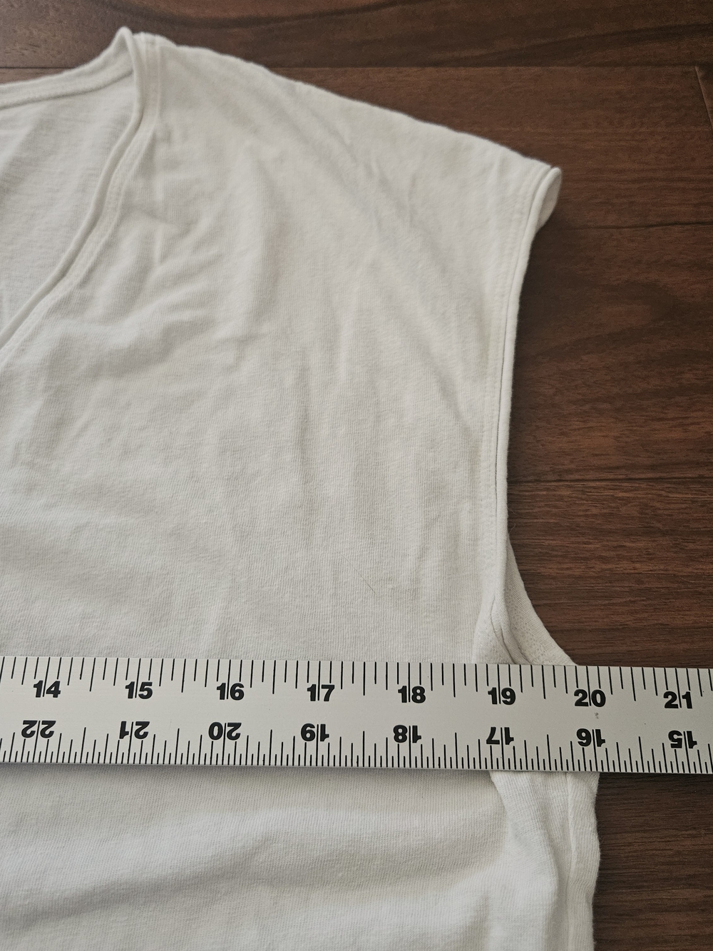 Everlane White Cotton V-Neck Cap Sleeve Tee Tank Top Women's Size Medium - Picture 6 of 7